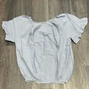 Hippie Laundry Light Blue Off-Shoulder Top